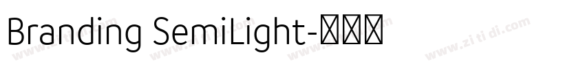 Branding SemiLight字体转换